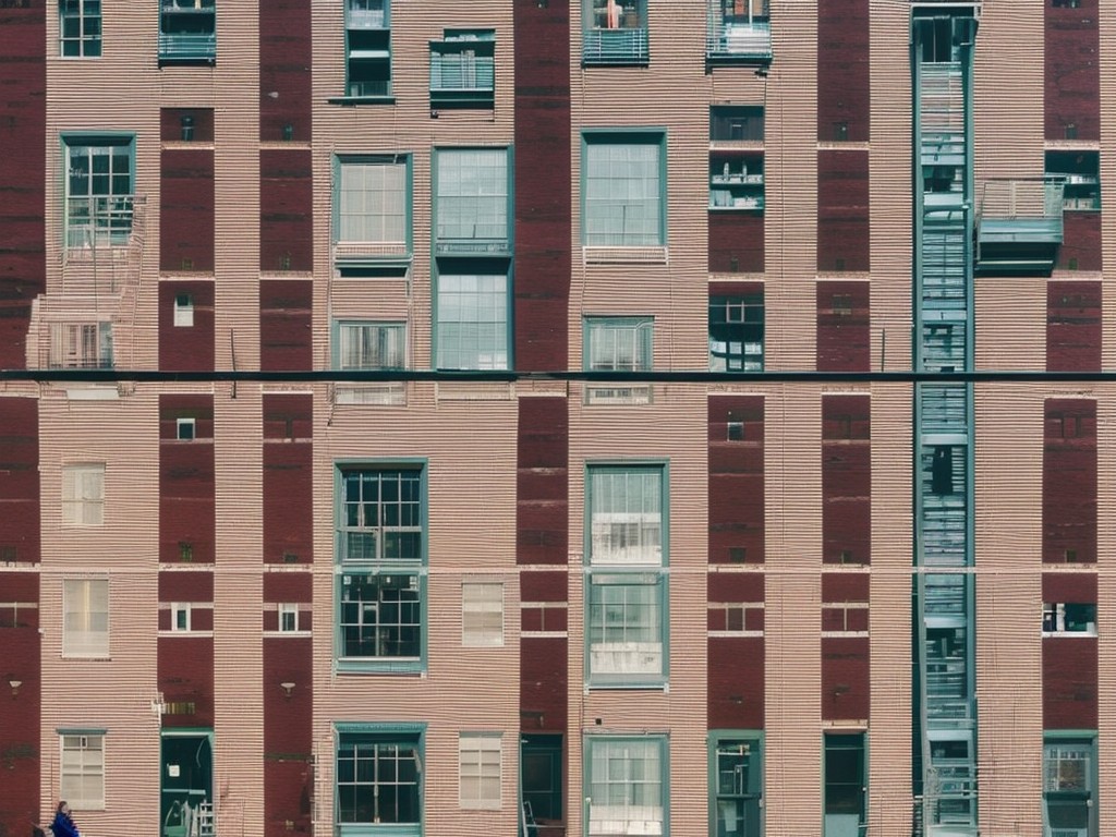 new york rainbows warehouses symmetrical architecture infrastructural bloom