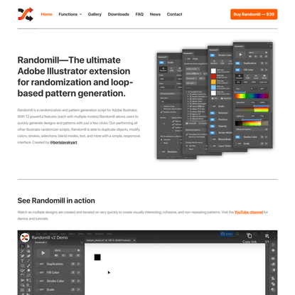Randomill - Randomizer Script & Plugin for Adobe Illustrator