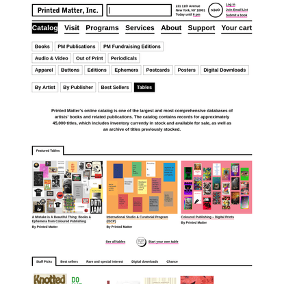 Catalog - Printed Matter
