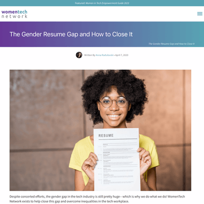 The Gender Resume Gap and How to Close It