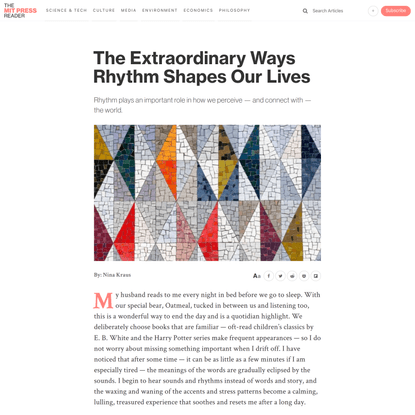 The Extraordinary Ways Rhythm Shapes Our Lives | The MIT Press Reader
