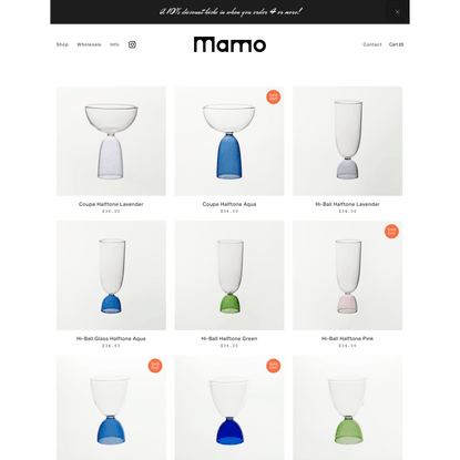 Mamo | designer cocktail glassware