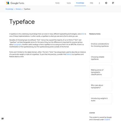 Typeface – Fonts Knowledge - Google Fonts