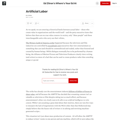 Artificial Labor