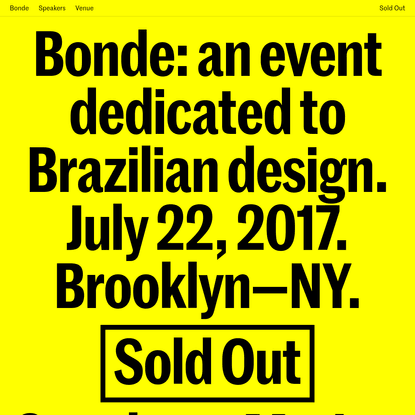 Bonde - Brazilian Design Conference