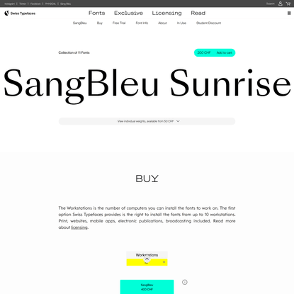 SangBleu – Swiss Typefaces
