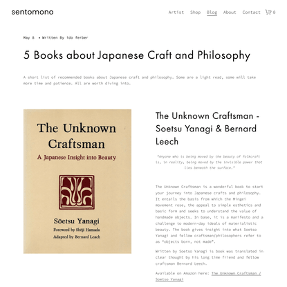 5 Books about Japanese Craft and Philosophy — sentomono