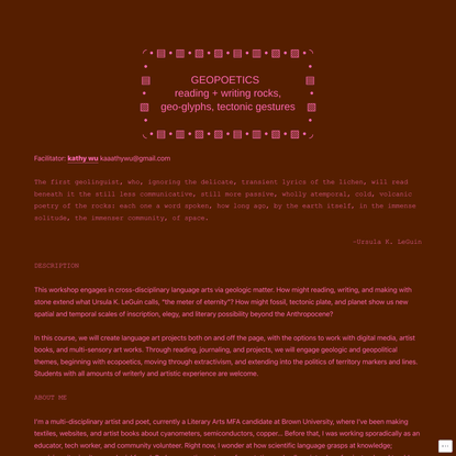 Geopoetics
