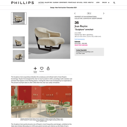 Jean Royère - Design New York Lot 36 December 2021 | Phillips