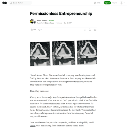 Permissionless Entrepreneurship