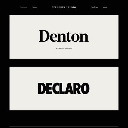 Typefaces – Peregrin Studio