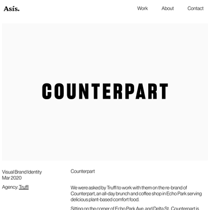 Asís. Design Studio - Counterpart