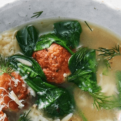 NYT Cooking on Instagram: “First comes love, then comes Italian Wedding Soup. Get @edibleliving’s recipe at the link in bio....
