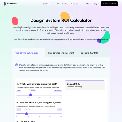 Design System ROI Calculator | Knapsack
