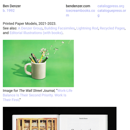 Printed Paper Models - Ben Denzer