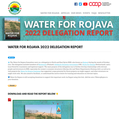 Water for Rojava 2022 Delegation Report