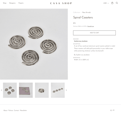 Spiral Coasters — Casa Shop 