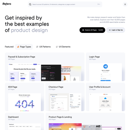 Refero — design references for your next project