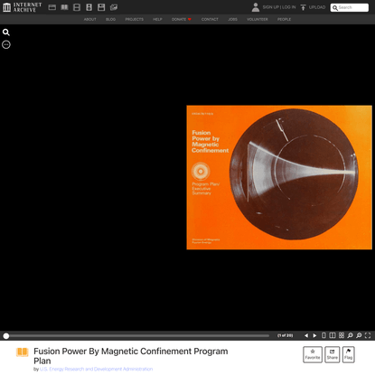 Fusion Power By Magnetic Confinement Program Plan : U.S. Energy Research and Development Administration : Free Download, Bor...