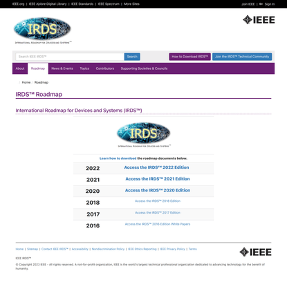 Roadmap - IEEE IRDS™