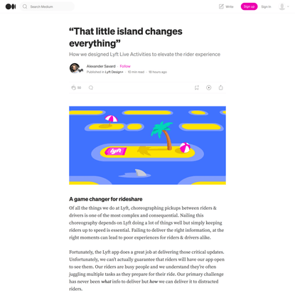 “That little island changes everything”