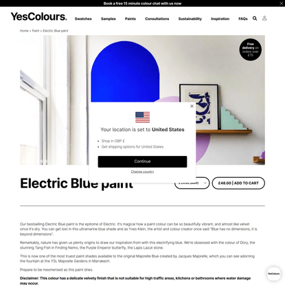 YesColours Electric Blue Paint