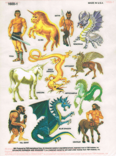 Advanced Dungeons And Dragons Picture Transfers, 1981