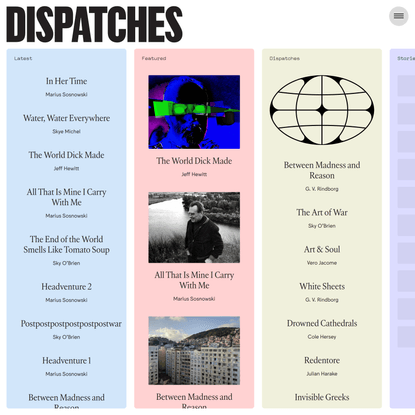 Home - Dispatches Magazine