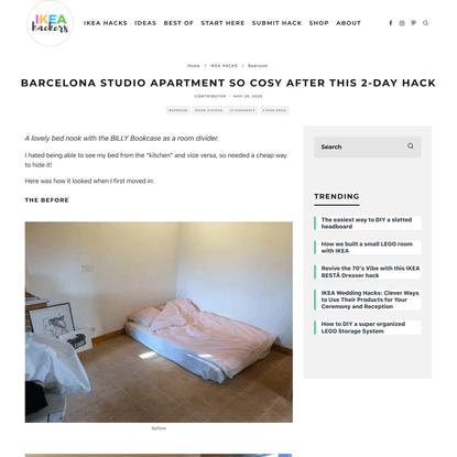 Barcelona Studio Apartment So Cosy After This 2-day Hack - IKEA Hackers