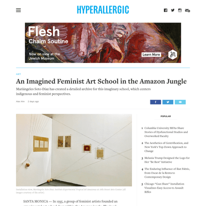 An Imagined Feminist Art School in the Amazon Jungle