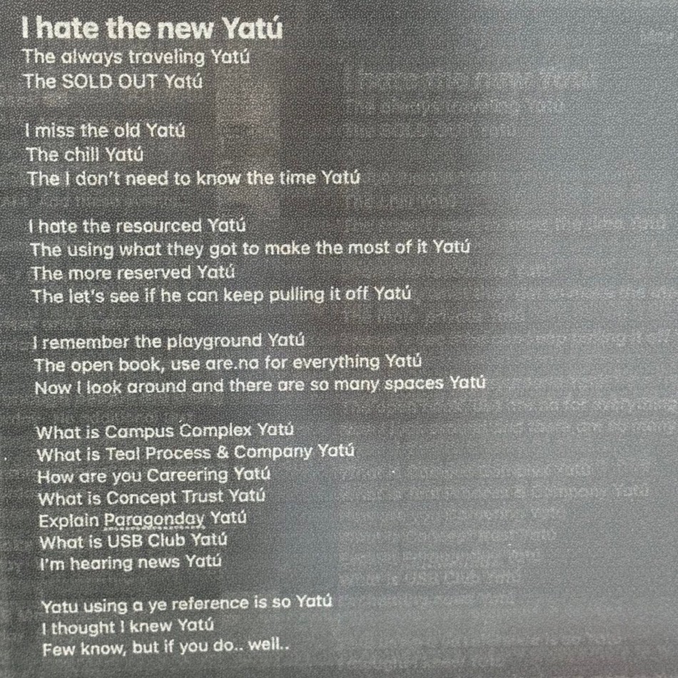Hate the new yatú