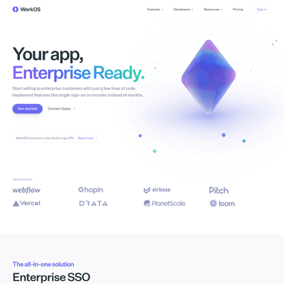 WorkOS - Your app, Enterprise Ready.