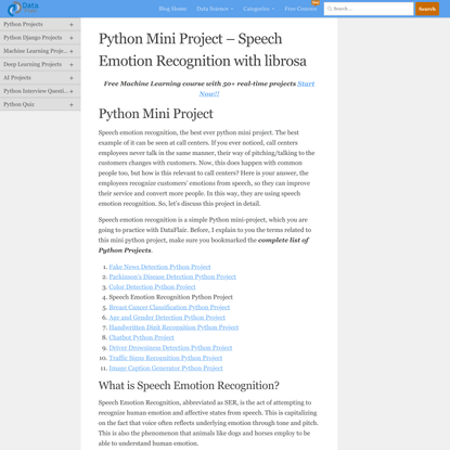 Python Mini Project - Speech Emotion Recognition with librosa - DataFlair