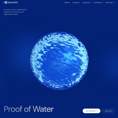 Water Information Certification System DAO
