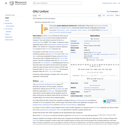 GNU Unifont - Wikipedia