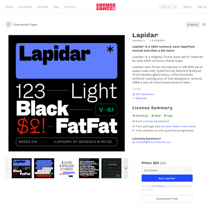 Lapidar by CharacterType - Future Fonts