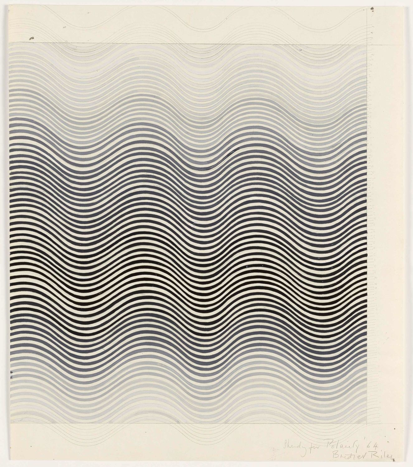 Bridget Riley, study for Polarity, 1964