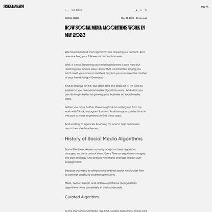 How Social Media Algorithms Work In May 2023 - Jaskaran Saini