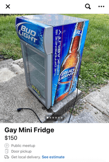 gay mini fridge