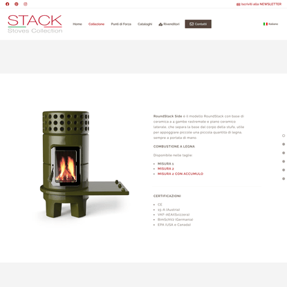 RoundStack Side • Stack Stoves Collection by La Castellamonte