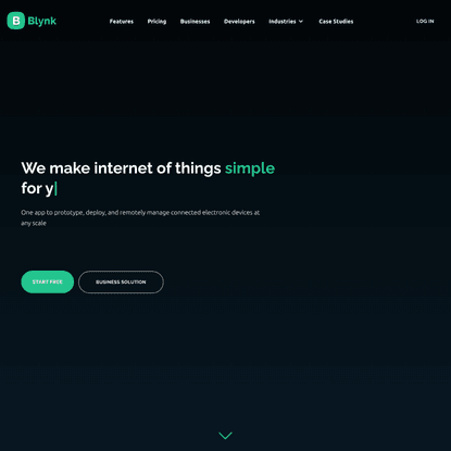Blynk: a low-code IoT software platform for businesses and developers