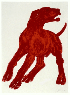 Elizabeth Frink red dog
