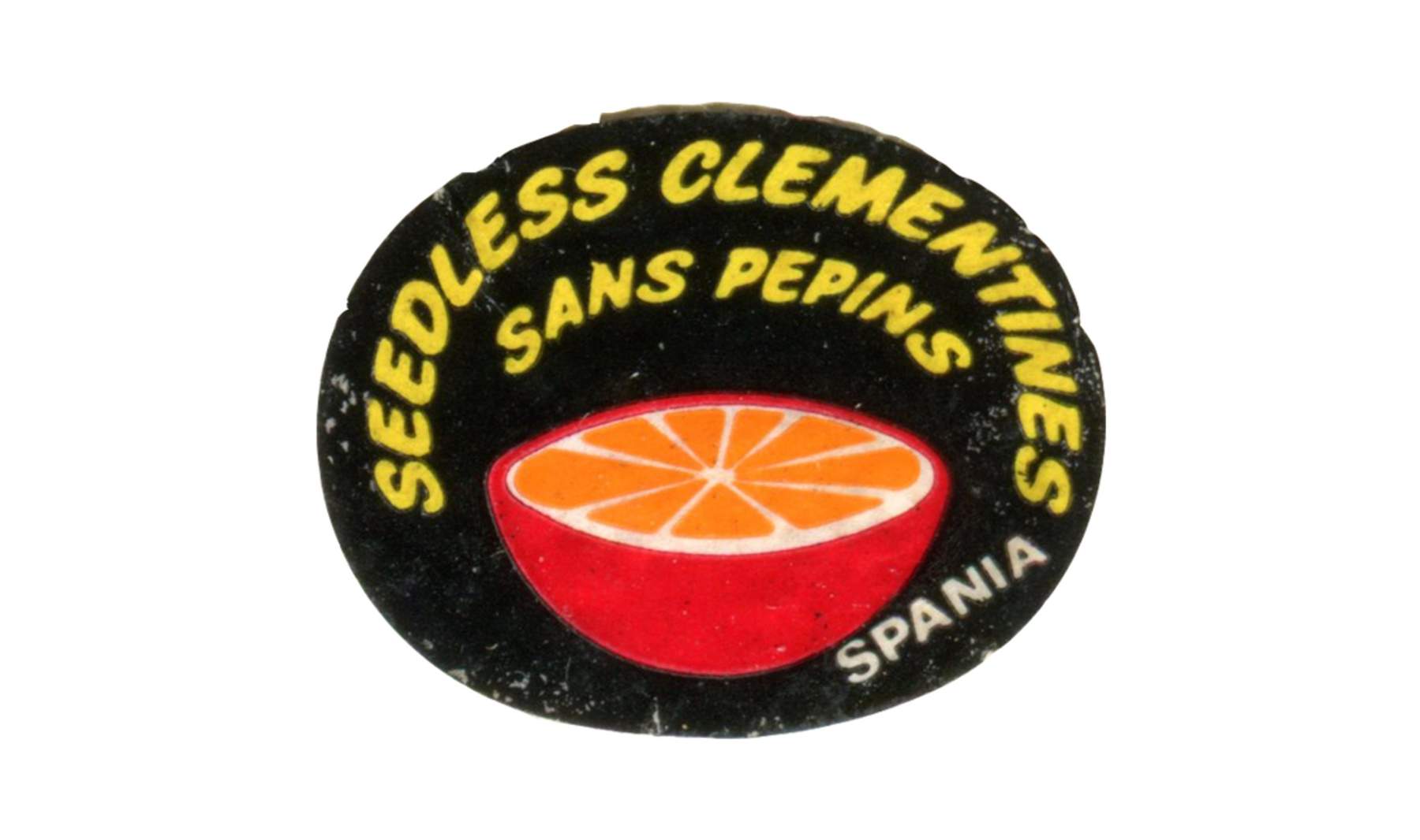 fruit sticker clementine spania