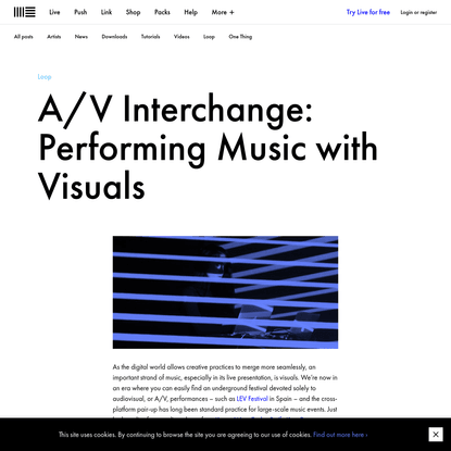 A/V Interchange: Performing Music with Visuals | Ableton