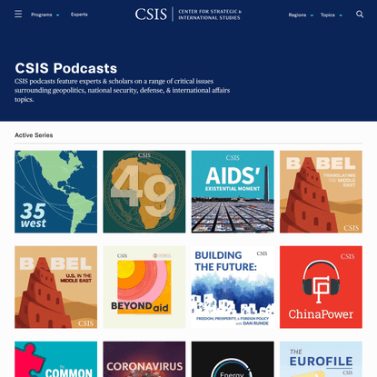 CSIS Podcasts | International Affairs &amp; Geopolitics