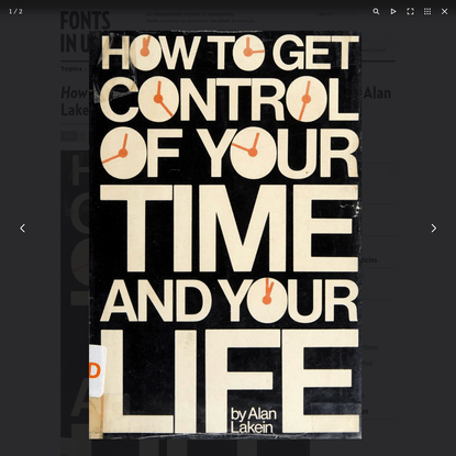 How to Get Control of Your Time and Your Life by Alan Lakein (Peter H. Wyden)