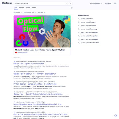 Startpage Search Results