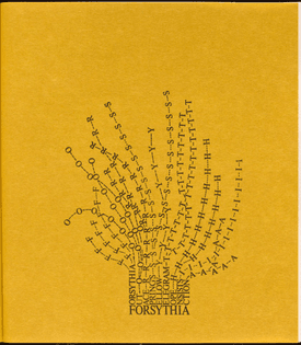 “Forsythia” from Mary Ellen Solt’s Flowers in Concrete, Bloomington: Indiana University, 1966.