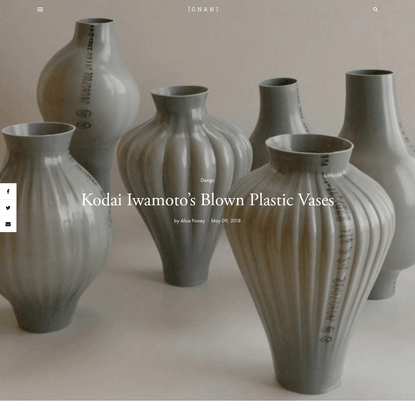 Kodai Iwamoto's Blown Plastic Vases