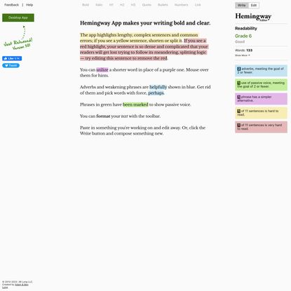 Hemingway Editor